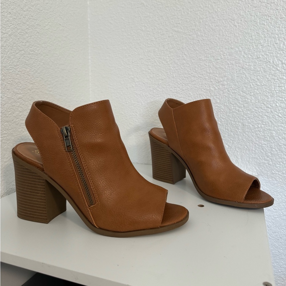 Open toe booties